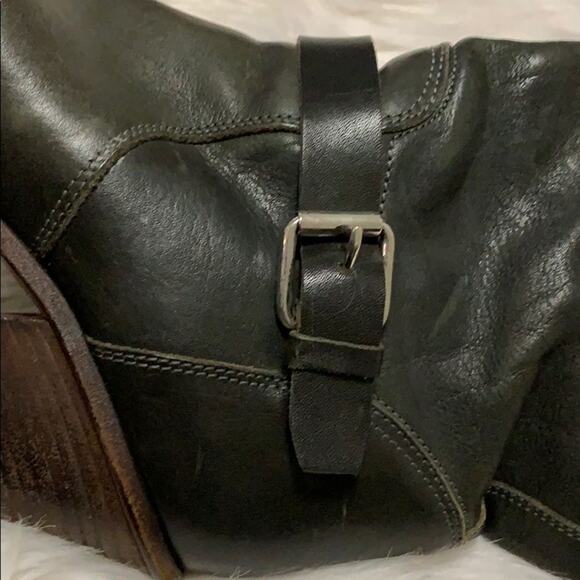 BUTTERO OLIVE Green LEATHER BOOTS SIZE 7‎ - Picture 4 of 7